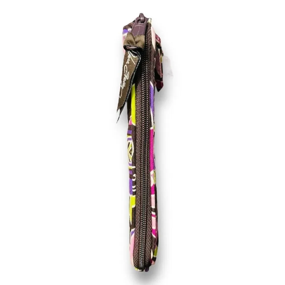 Vera Bradley Wristlet Zip Wallet Pink Green Floral Quilted Cotton Organizer‎ Bag - Picture 4 of 13